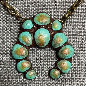 Vintage Handcrafted Signed ‘Squash Blossom” Style Necklace